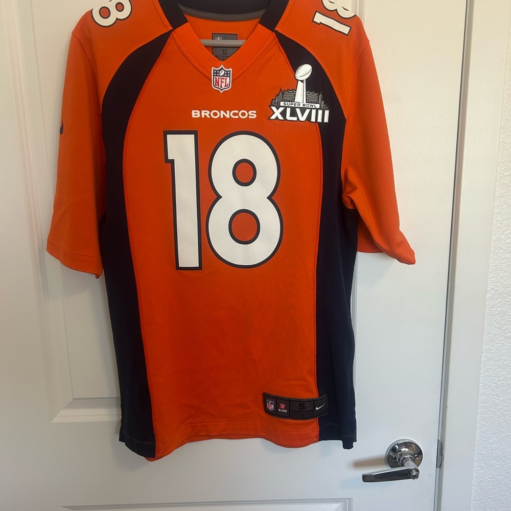 Nike Orange and Black NFL Jersey